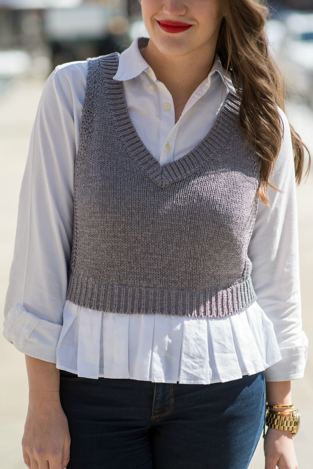 English Factory Peplum Sweater Vest | Connecticut Fashion and Lifestyle ...