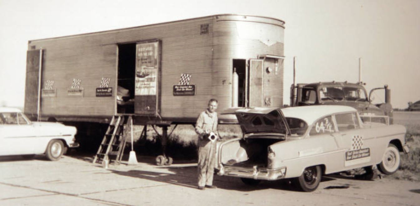 Just A Car Guy the first 18 wheeler ever used to haul a race vehicle