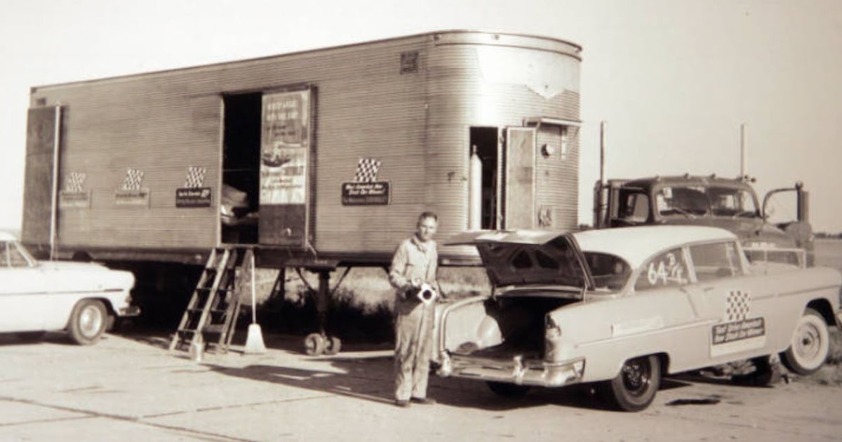 Just A Car Guy the first 18 wheeler ever used to haul a race vehicle to a national event in