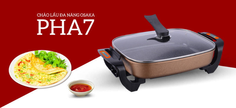 CHẢO LẨU ĐA NĂNG OSAKA 05 LÍT PH-A7 TRÁNG 10 LỚP MEN CHỐNG DÍNH CERAMIC 11