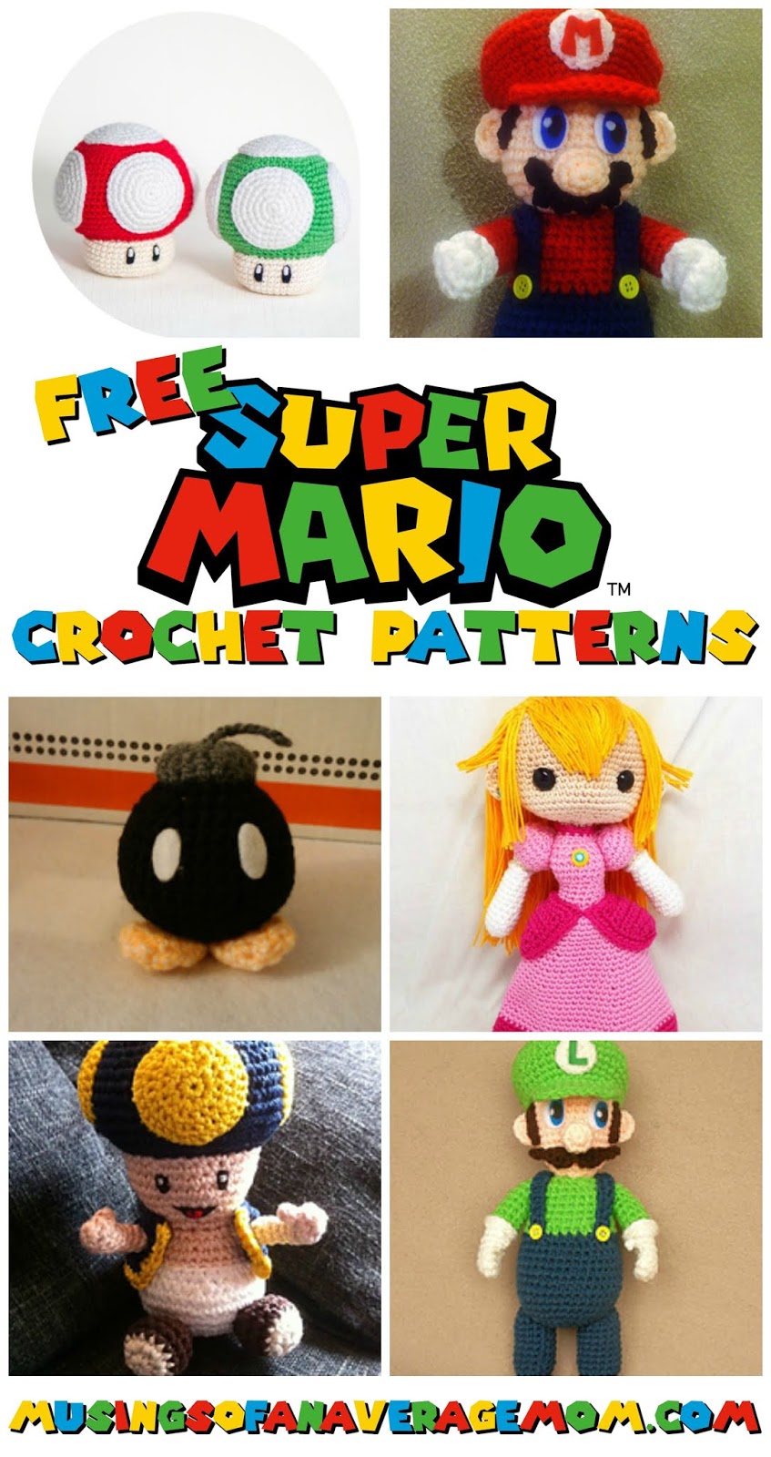 Musings of an Average Mom: Free Mario Crochet patterns