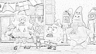 SpongeBob SquarePants Christmas coloring pages holiday.filminspector.com