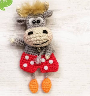 PATRON GRATIS TORO AMIGURUMI 49739 🐂