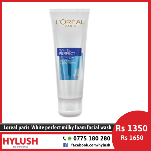 Loreal Paris White perfect milky foam facial wash