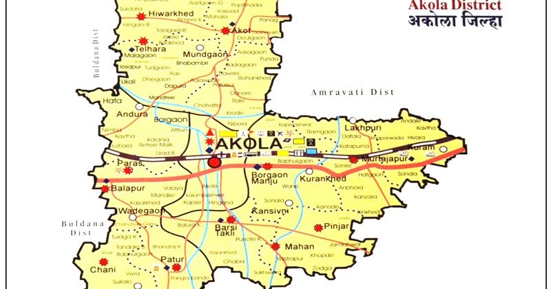Maharashtra's Villages Talukas in Akola District Akola District Map