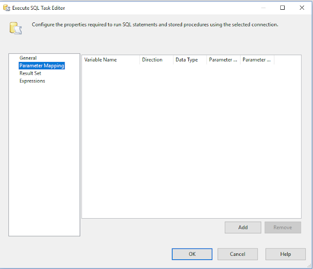 Developer Points: SSIS - How To Pass input parameter in Execute SQL Task