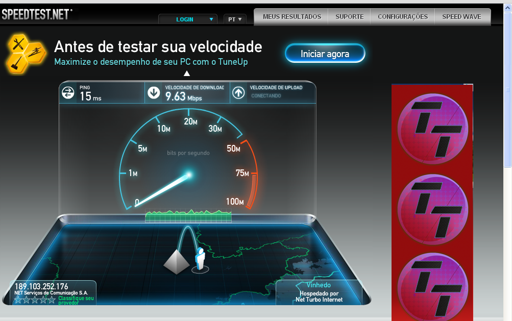 Tudo um Teco Melhor site para testar velocidade da