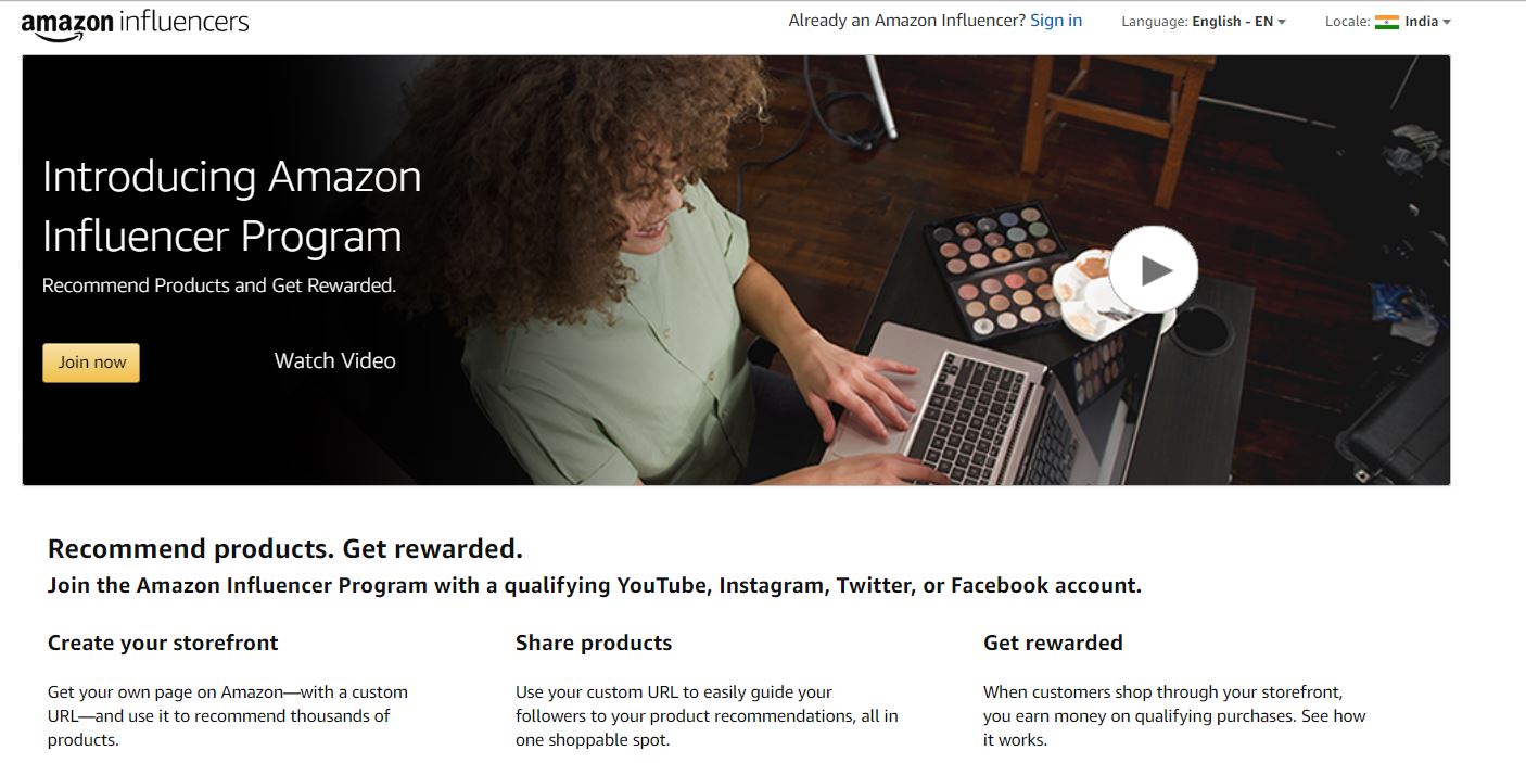 How to create Amazon Influencer Account