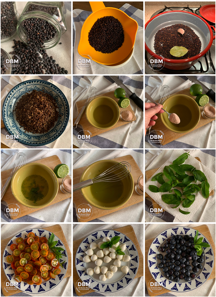 Lentejas Caviar con Bocconcini y Arándanos | Paso a Paso I lentejas-caviar-pasos1