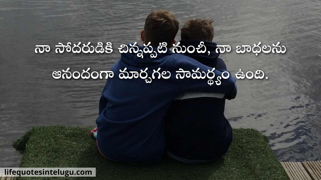 Brother Quotes In Telugu