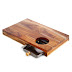 OX-614 Oxone Wooden Chopping Board with Stainless Steel Tray
