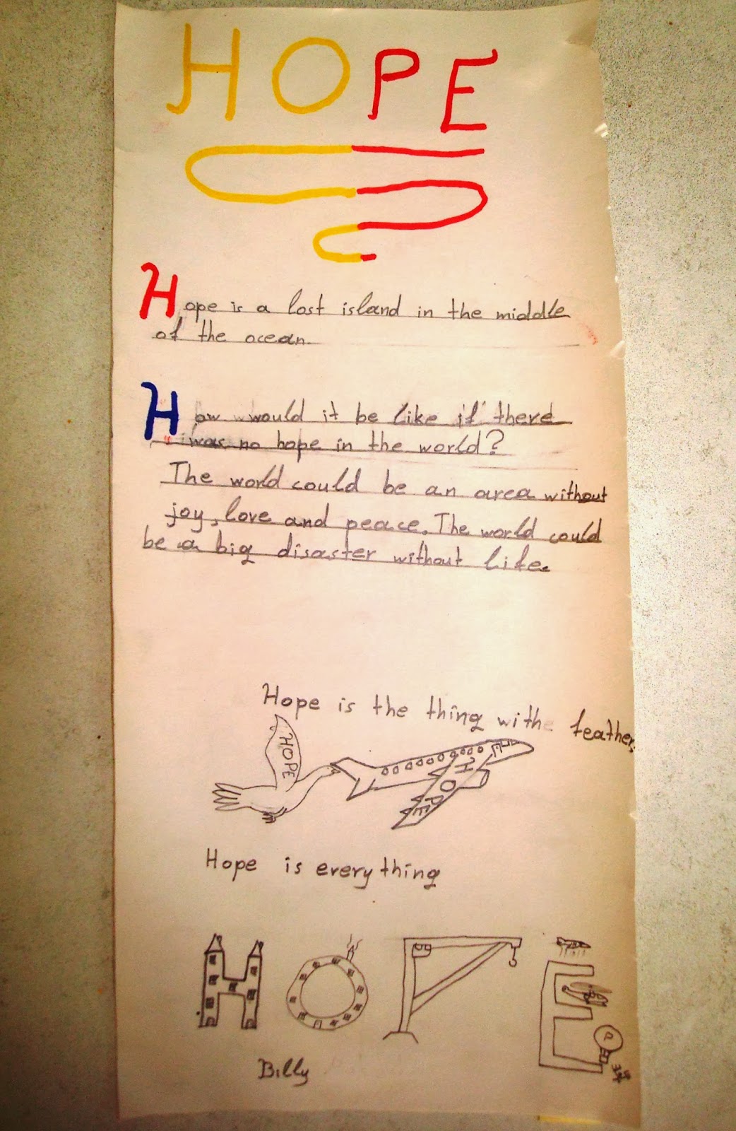 Art in the English Class : Inspired by hope: CREATIVE QUESTIONS