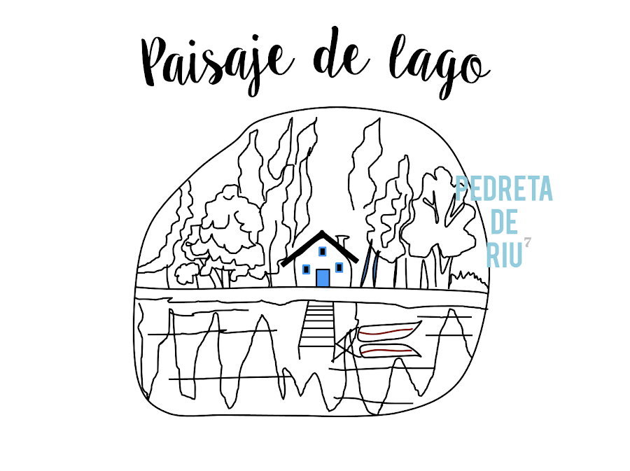 COMO PINTAR PIEDRAS CON PAISAJE DE LAGO PASO A PASO