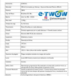 Características E-twow GT
