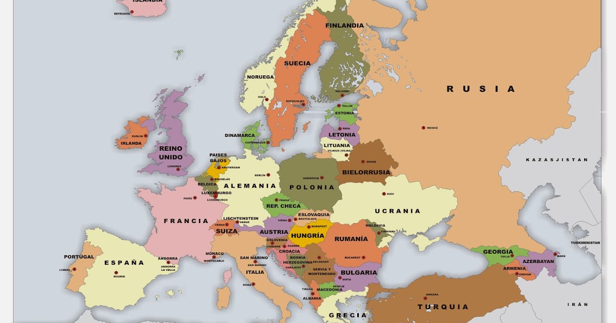 Comunicación y sociedad 1º FPB Orden de Santiago: Mapa político de Europa