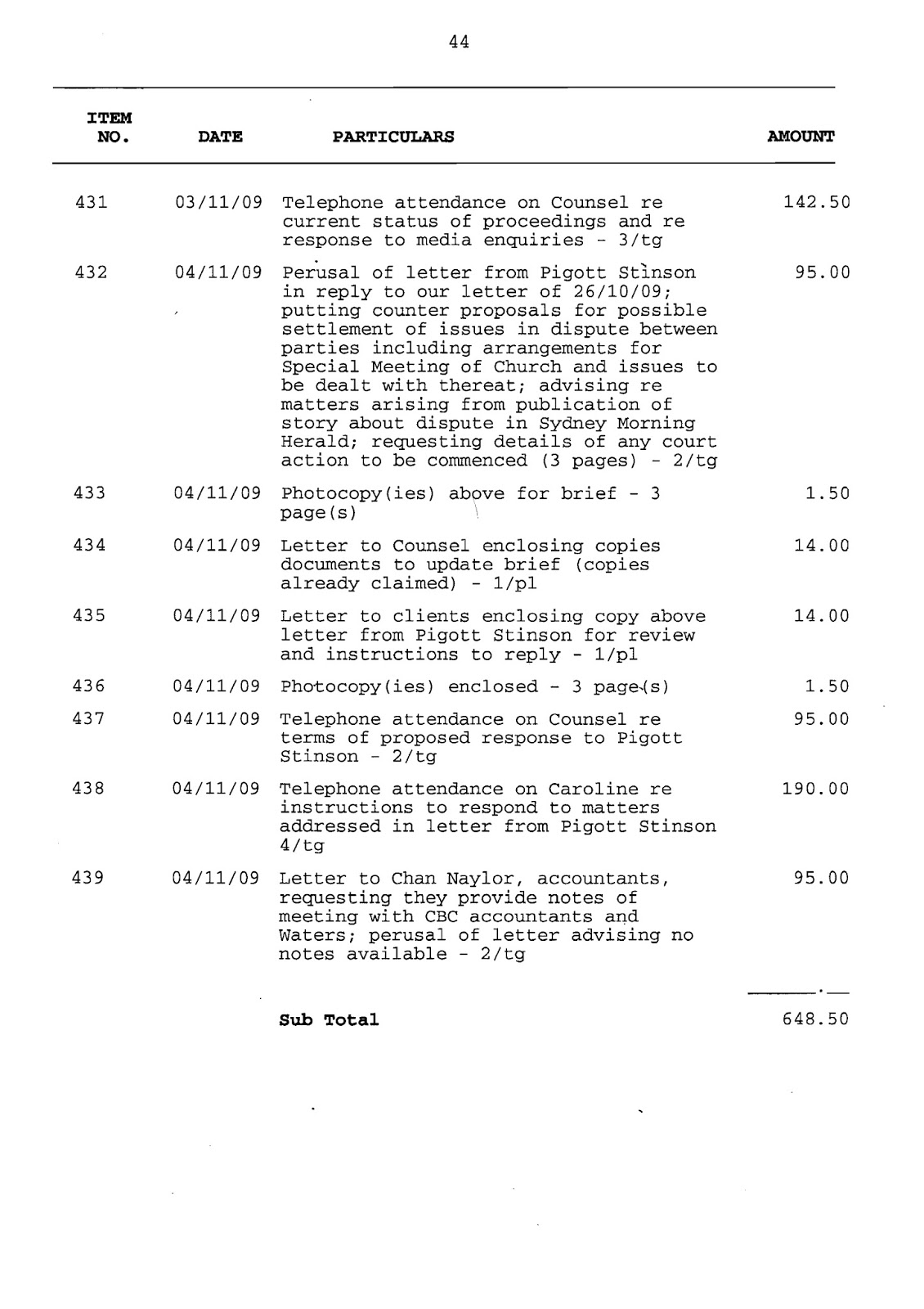Filed Application for Assessment of Solicitor/Client Costs Filed Application for Assessment of Solicitor/Client Costs
