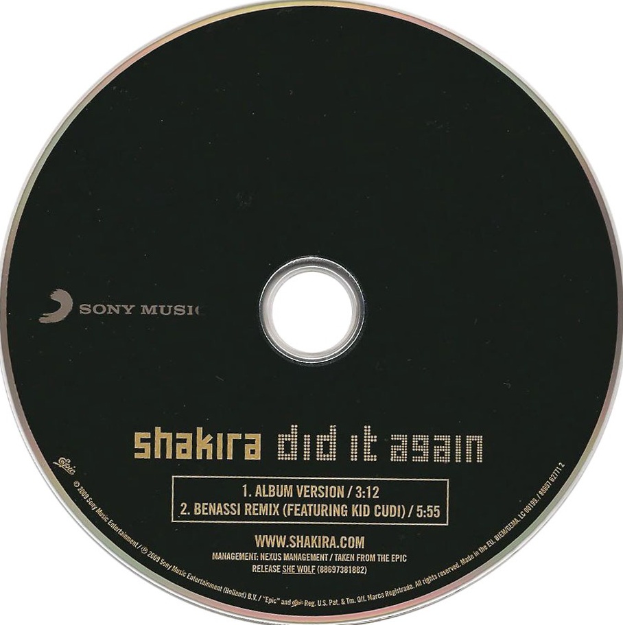 Did It Again (Single) Shakira BookletLandia.it