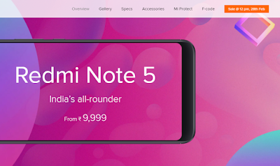 yono Redmi Note 5, Mi.com