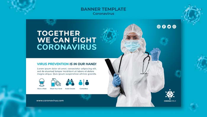 Coronavirus Horizontal Banner Template Free Download Coronavirus Horizontal Banner Template Free Download