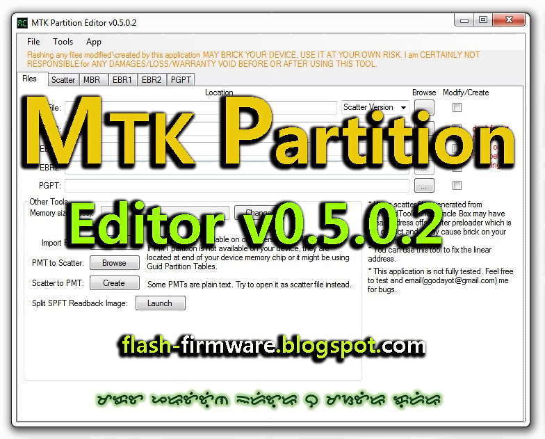 MTK Partition Editor v0.5.0.2 New Free Download