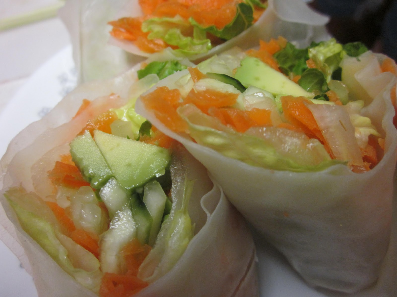 Healthy Cooking Cucumber Avocado Spring Rolls