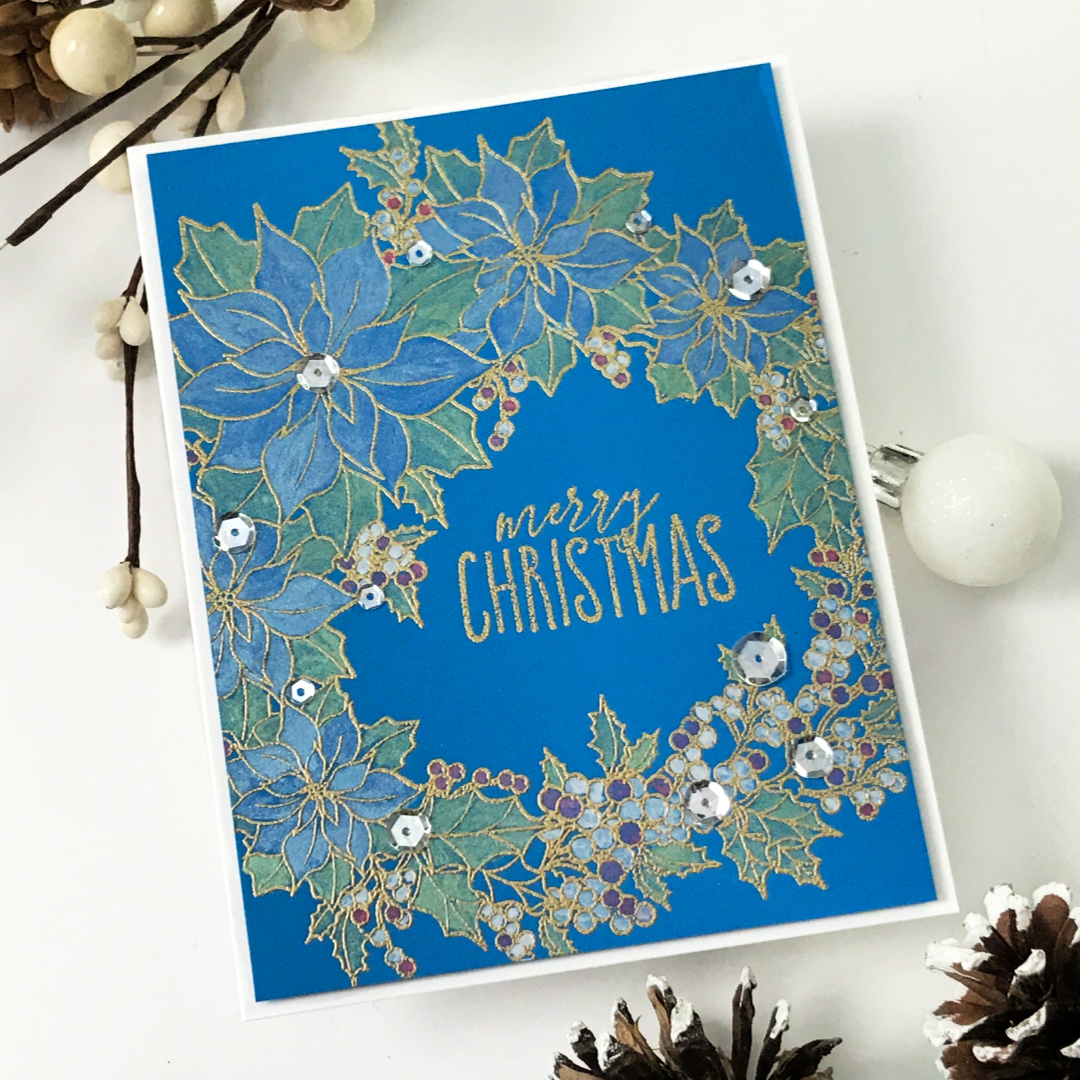 DEAR PAPERLICIOUS Metallic Paint on Colored Cardstock 5 Cards