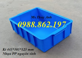 Thùng nhựa đặc,Thùng nhựa YM003,thùng nhựa đặc kích thước 455 x 305 x 125mm