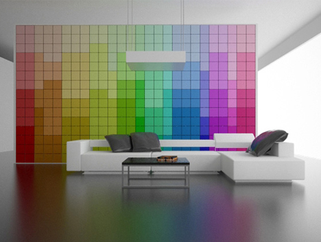colorful interior wall concept
