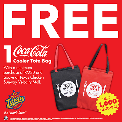 Texas Chicken Malaysia Free Coca Cola Cooler Tote Bag