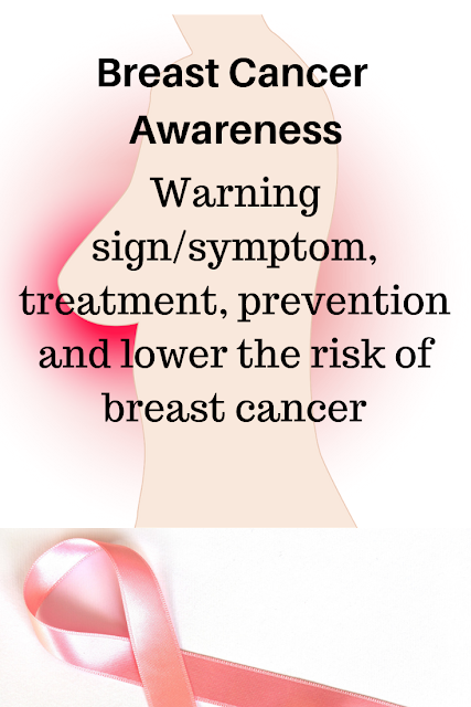 Breast Cancer Awareness: Warning sign/symptom, treatment, prevention and lower the risk of breast cancer | What you should know about breast cancer?