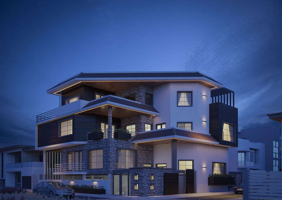 Diseño moderno de una casa exterior interior