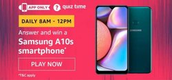 Amazon Quiz 15 December 2019 Answer Today Win - Samsung A10s Smartphone