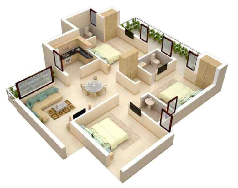 Desain Rumah Minimalis 1 Lantai 3 Kamar Tidur Jogja Rumah
