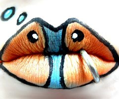 Cute Fish Themed Lip Makeup