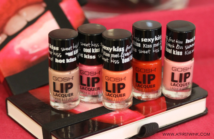 GOSH lip lacquers