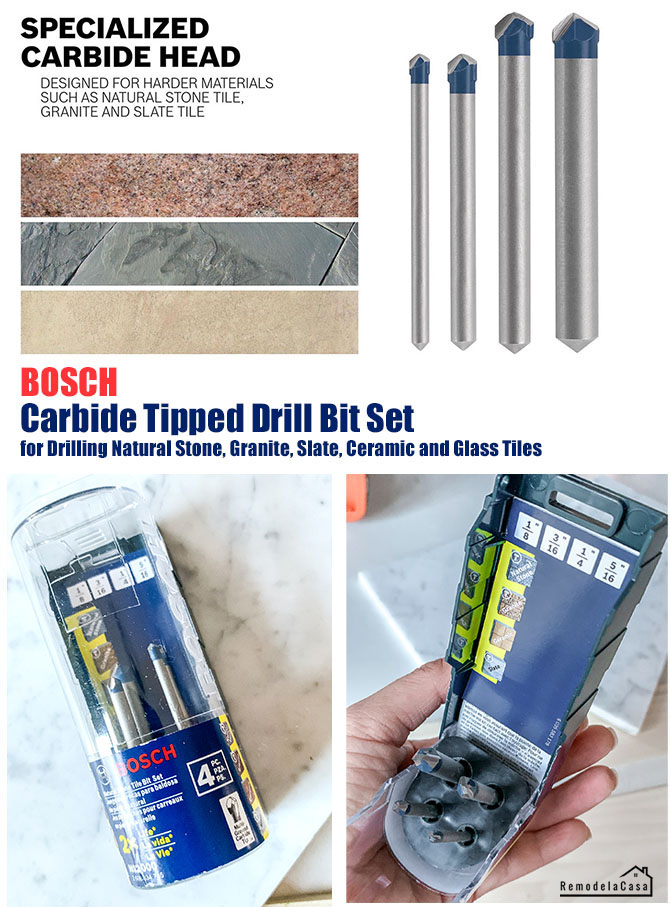 how to drill holes in natural stone - marble