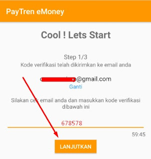 Cara Verifikasi Emal Paytren E-Money