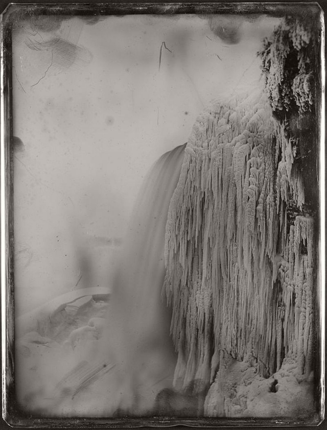 frozen Niagara Falls old photos