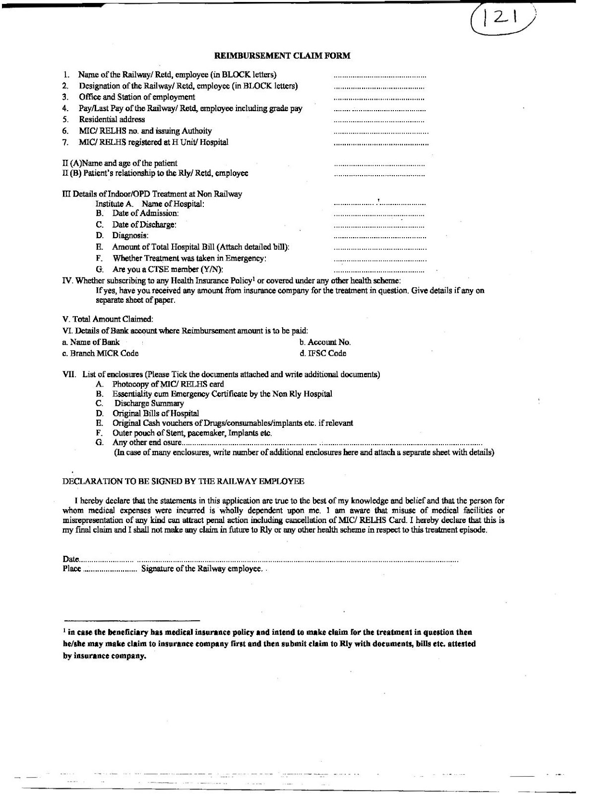 Rly Board Directorate Of Health Correction Slip to Annexure Ill of Para