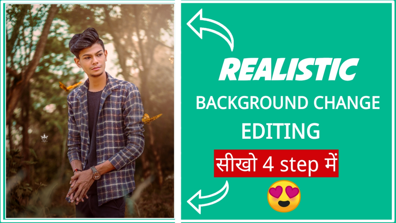 Realistic photo background change editing tutorial in picsart mobile