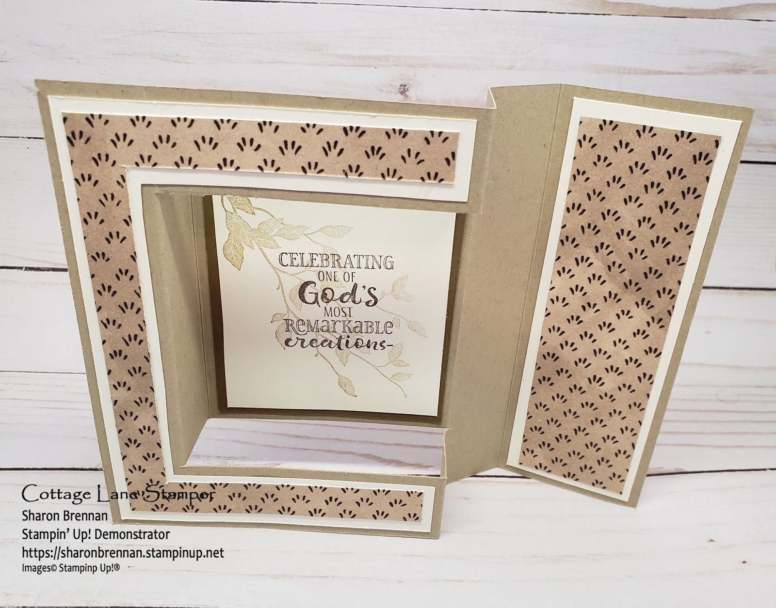 Cottage Lane Stamper Fun Fold Side Panel Card