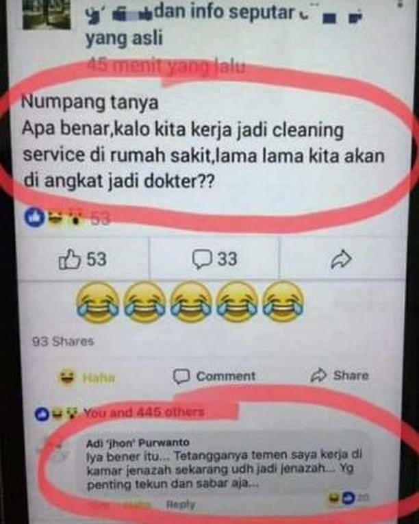 15 Pertanyaan Lucu Warganet yang Bikin Ngakak Sampai Ngejengkang