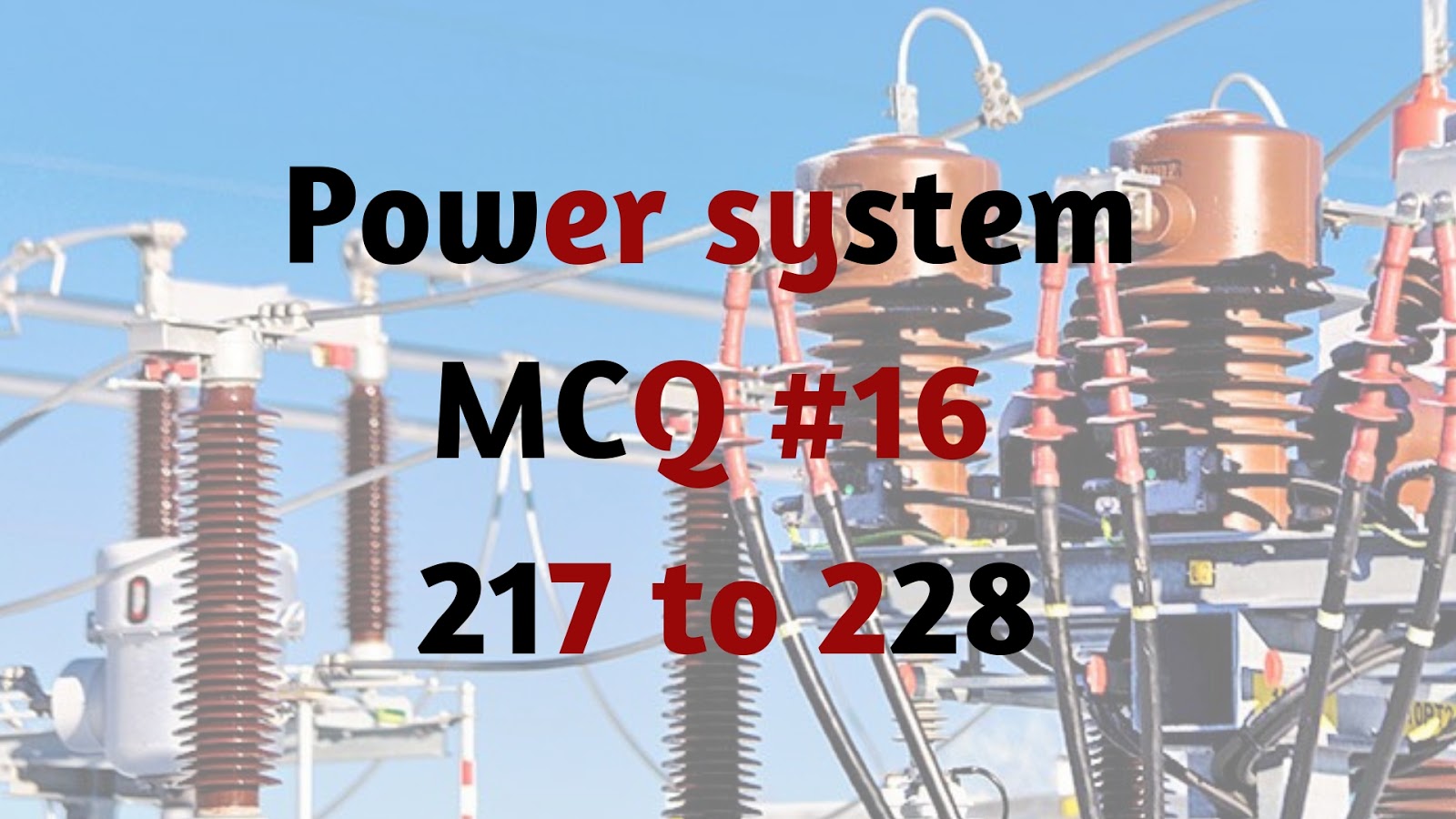 Power System MCQ 16 Electrical MCQ