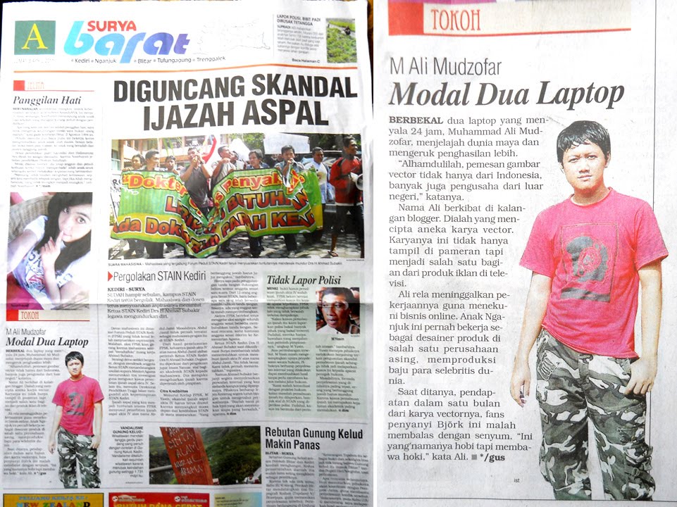 mas ndop masuk koran surya!