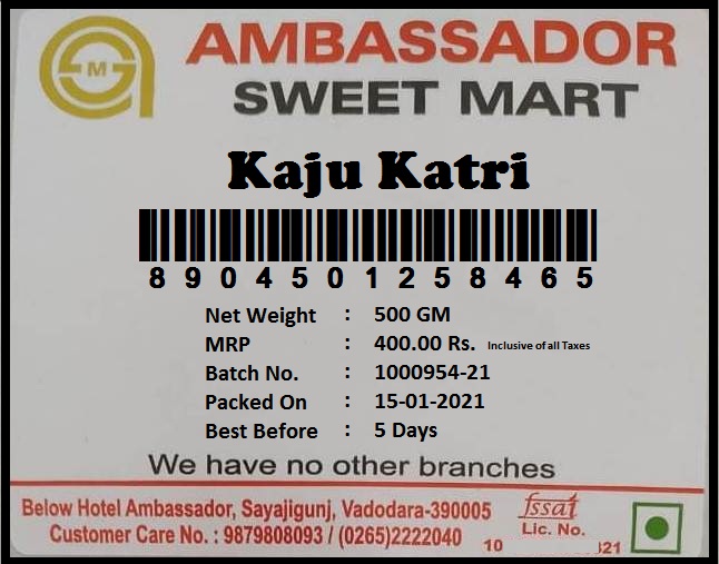 Food Packing Label Designs with Free Barcode Printing Software