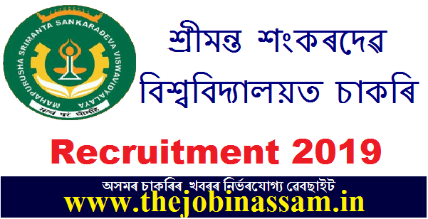 Mahapurusha Srimanta Sankaradeva Viswavidyalaya, Nagaon Recruitment 2019 Registrar