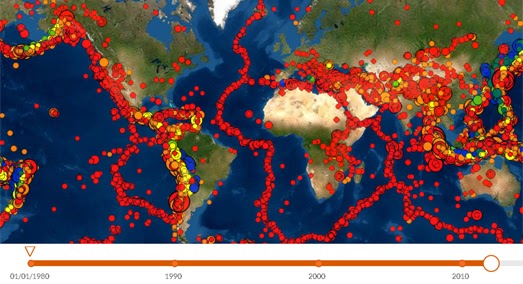 Earthquake map earth