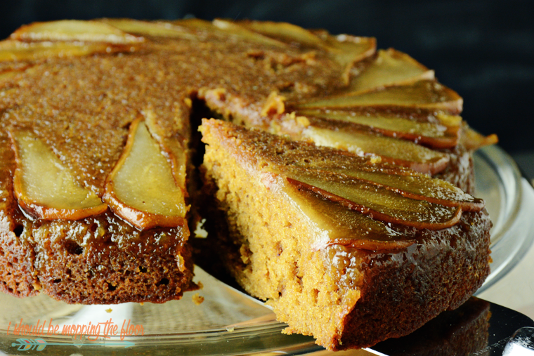 UpsideDown Ginger Pear Cake i should be mopping the floor