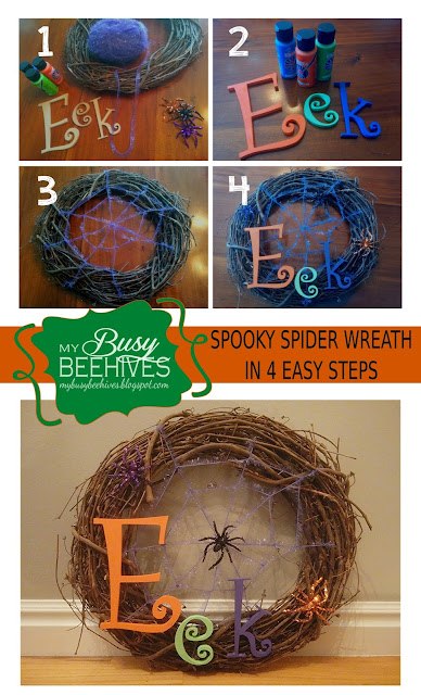 spooky spider wreath