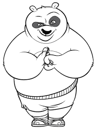 Panda coloring pages Kung fu